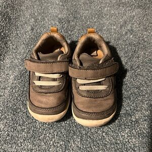 Stride Rite Dark Brown Kids Sneakers with Velcro